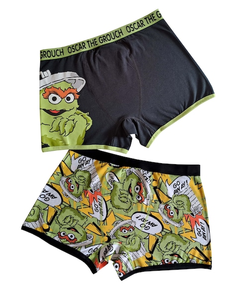 Mens 2pk Oscar The Grouch Boxer